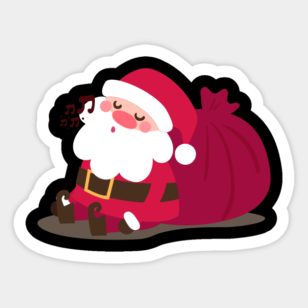 santa and sack gift Sticker by ghazistore